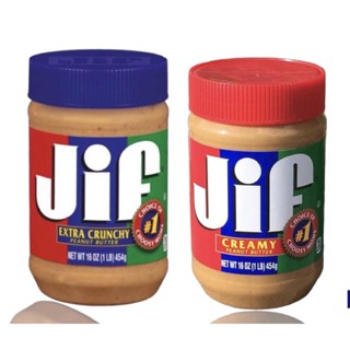 JIF จิฟ เนยถั่วแบบบดละเอียด 454 g.