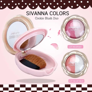 Sivanna Colors Cookie Blush Duo DU278 บลัชออนคุกกี้ บลัชออนเนื้อคุ๊กกี้ 2 เฉดสี ในตลับเดียว มาพร้อมกระจกและแปรงปัดแก้ม
