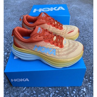 รองเท้าผ้าใบผู้ชาย HOKA BONDI 8 รองเท้าผ้าใบรุ่นสินค้าถ่ายรูปจากสินค้าจริงค่ะมีของพร้อมส่งรองเท้ากีฬา