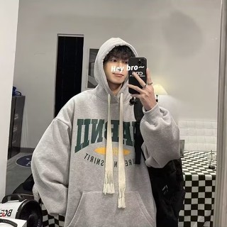 HANLU สไตล์อเมริกันฮู้ด hoodies ผู้ชายฤดูใบไม้ร่วง tides in แบรนด์ tides ฮ่องกงสไตล์เสื้อฤดูใบไม้ร่วงสูงถนนหลวม hoodies