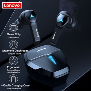 Lenovo HQ08 TWS หูฟังเกมมิ่ง ไร้สาย บลูทูธ พร้อมไมโครโฟน AAC HIFI เพลง หูฟังไร้สาย กันน้ํา หูฟังกีฬา