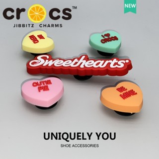 jibbitz crocs charms แท้ ตัวติดรองเท้า  Love Series ดอกไม้ DIY อุปกรณ์ตกแต่งรองเท้าน่ารักหัวเข็มขัด jibbitz สําหรับ crocs