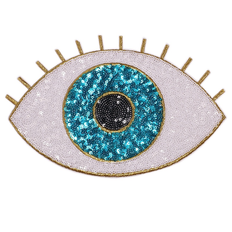 ผู้หญิง Eyes Patch DIY Sequins Eye Eyelash Deal พร้อม It Biker Patch สําหรับเสื้อผ้าสติกเกอร์