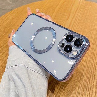 112.การชุบด้วยไฟฟ้า Case สำหรับiPhone 14 Pro Max 14plus เคส แก้วการป้องกันเลนส์ โปร่งใส กันกระแทก เคสสำหรับไอโฟน