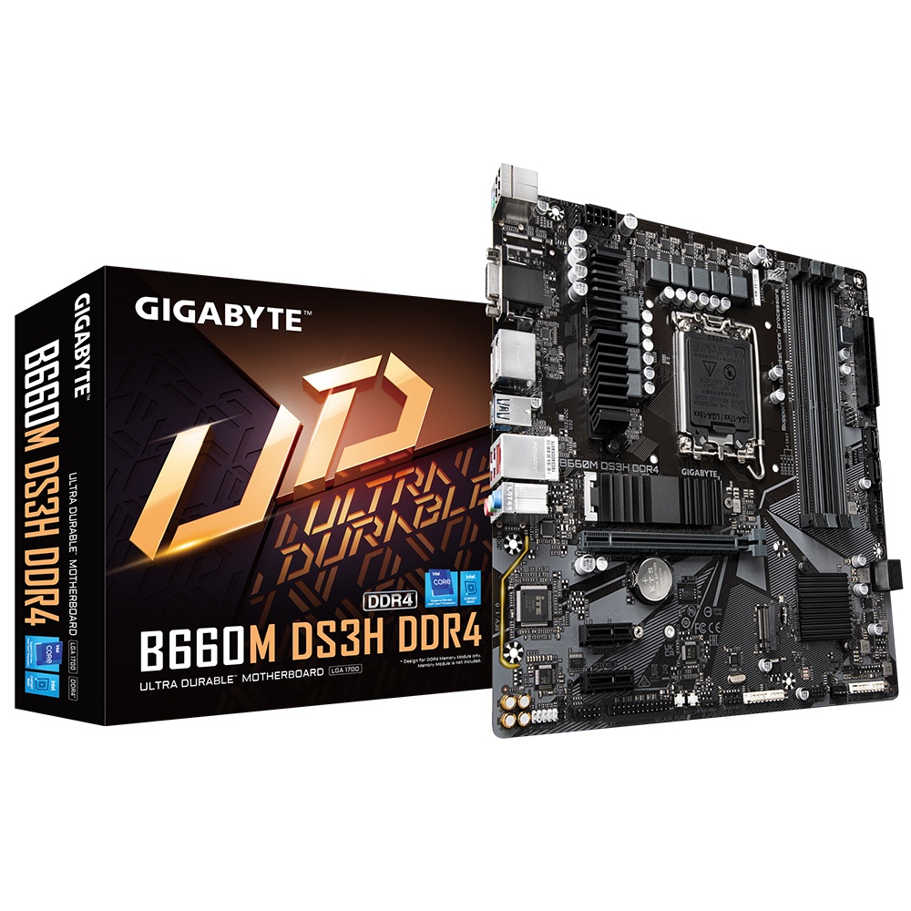 GIGABYTE B660M DS3H DDR4 mATX เมนบอร์ด LGA 1700 Mobo