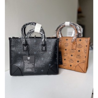 ของแท้ 💯 ส่งฟรี ❗ Mcm Small München  Tote in Visetos