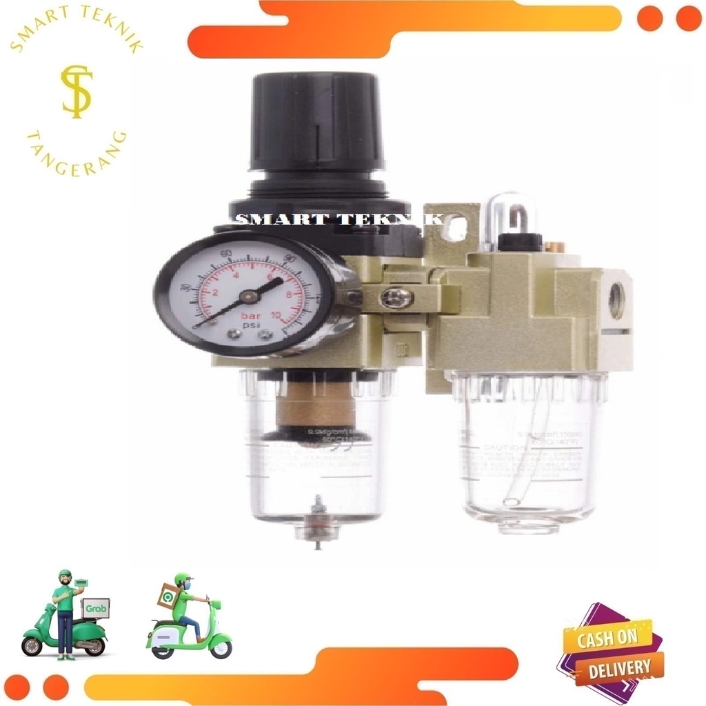 สินค้าใหม่ FILTER REGULATOR PNEUMATIC LUBRICATOR 2 แถว 1/4 AC2010-02