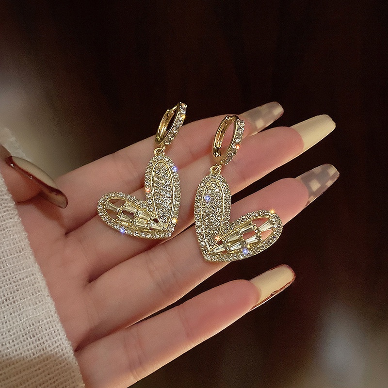 Yx 925 เงินZircon Starต่างหูคริสตัลหูสตั๊ดผู้หญิงDrop Dangleของขวัญเครื่องประดับ