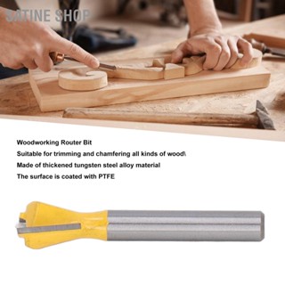 SaTine Shop Woodworking Dovetail Router Bit 1/4in Shank Tungsten Steel Alloy for Trimming