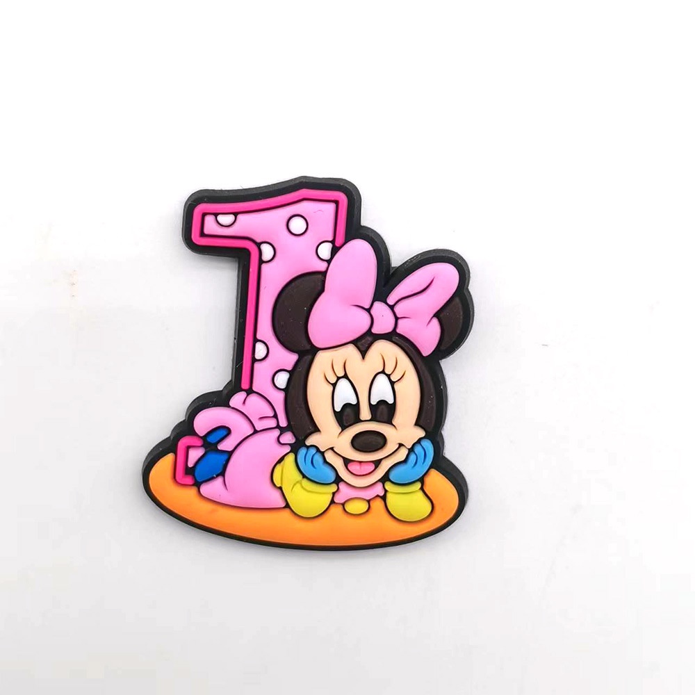 รองเท้าแตะ Crocs Pin Jibbitz ลายการ์ตูนมิกกี้เมาส์ โดนัลด์ดั๊กน่ารัก DIY สําหรับเด็ก