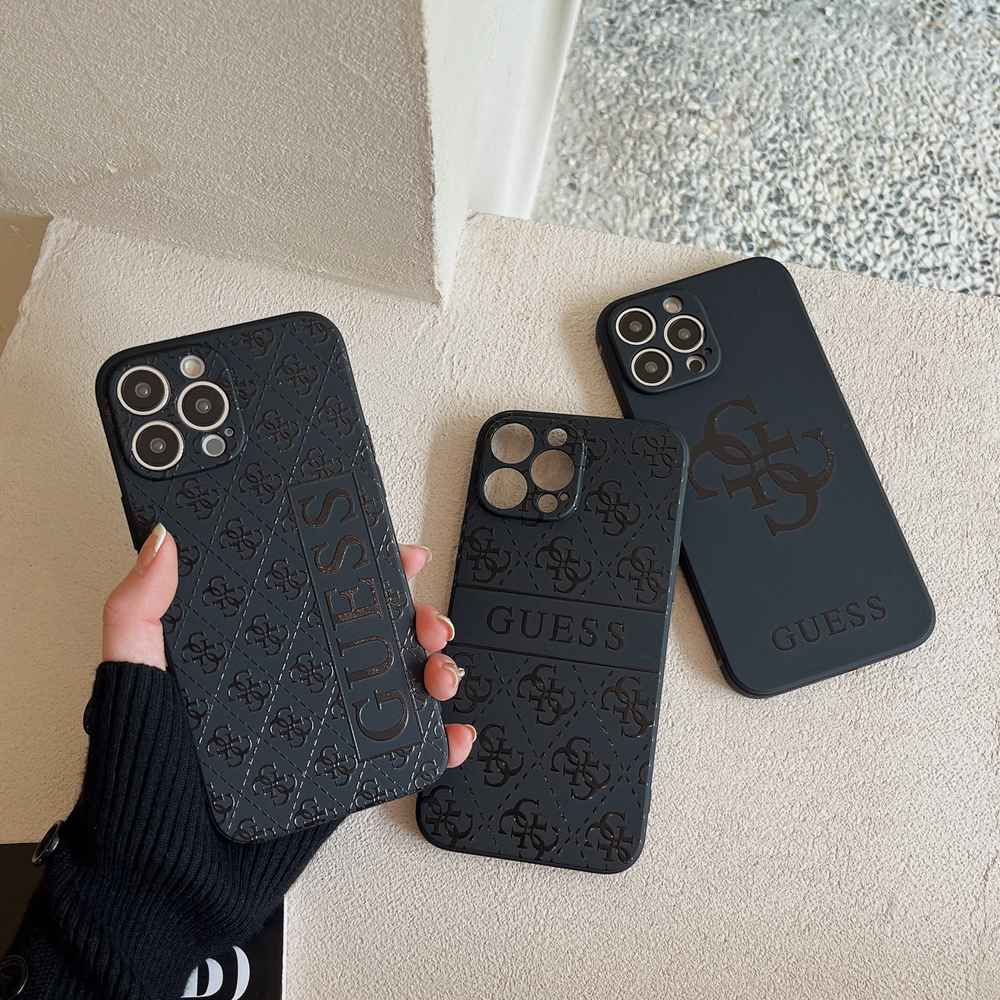 เคสโทรศัพท์มือถือ TPU แบบนิ่ม พิมพ์ลายแบรนด์หรู สีดํา สําหรับ Apple iPhone 7 8 Plus X XS Max XR 11 12 13 14 15 16 Pro Max