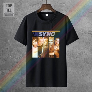 เสื้อยีด บุรุษที่ไม่ซ้ํากันผ้าฝ้ายแขนสั้น O คอเสื้อยืด Nsync กล่องสีขาวผู้ใหญ่แขนสั้นเสื้อยืด