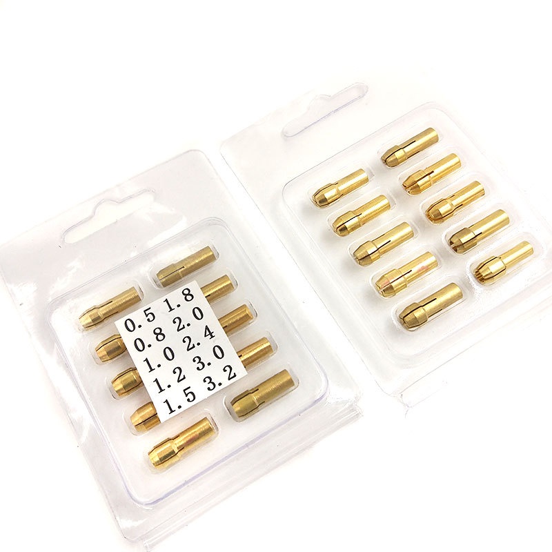 หัวจับดอกสว่านขนาดเล็ก ปากจับดอกสว่าน 10 หัว ขนาด 0.5-3.2mm สำหรับเครื่องเจียร์สายอ่อนส่งจากไทย