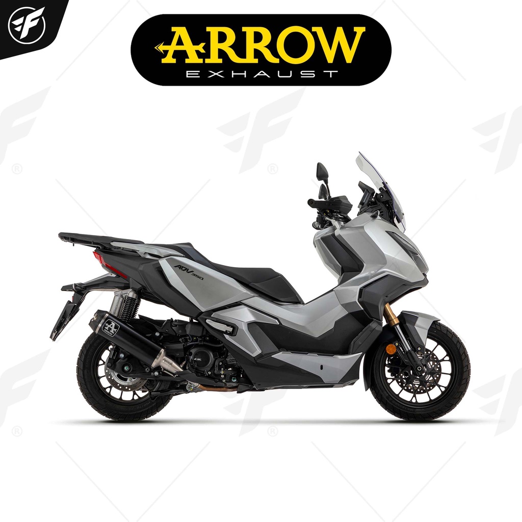 ท่อสูตร/ท่อแต่ง/ท่อไอเสีย Arrow Slip on Black Indy Carbon : for Honda ADV350 2022-2024