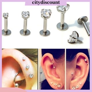 &lt;citydiscount&gt;  City_ แหวนรูปริมฝีปากประดับ Rhinestone 2 ชิ้น