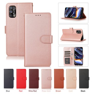 เคสฝาพับ เคสเปิดปิด Realme 10T 7 8 9 Pro Leather Case Plus 9i 5G 7i Narzo 20 Pro 50 4G เคสโทรศัพท์มือถือหนัง ซิลิโคน ฝาพับ พร้อมช่องใส่บัตร ช่อง สําหรับ 9pro 8pro Wallet Cases With 3 Card Holder Slots Pocket Sof TPU Bumper Shell Stand Mobile Phone Covers