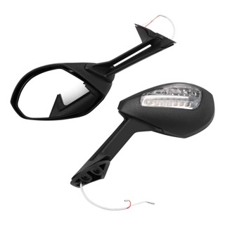 Motorcycle Rearview Mirrors Handlebar Rear View Mirror LED Turn Light Signals For Panigale 899 959 1199 1299s Panigale V