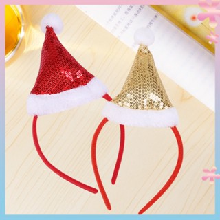 Jiuzhouhao Christmas headdress headband hair headband Christmas party performance dress up sequins Christmas hat headband