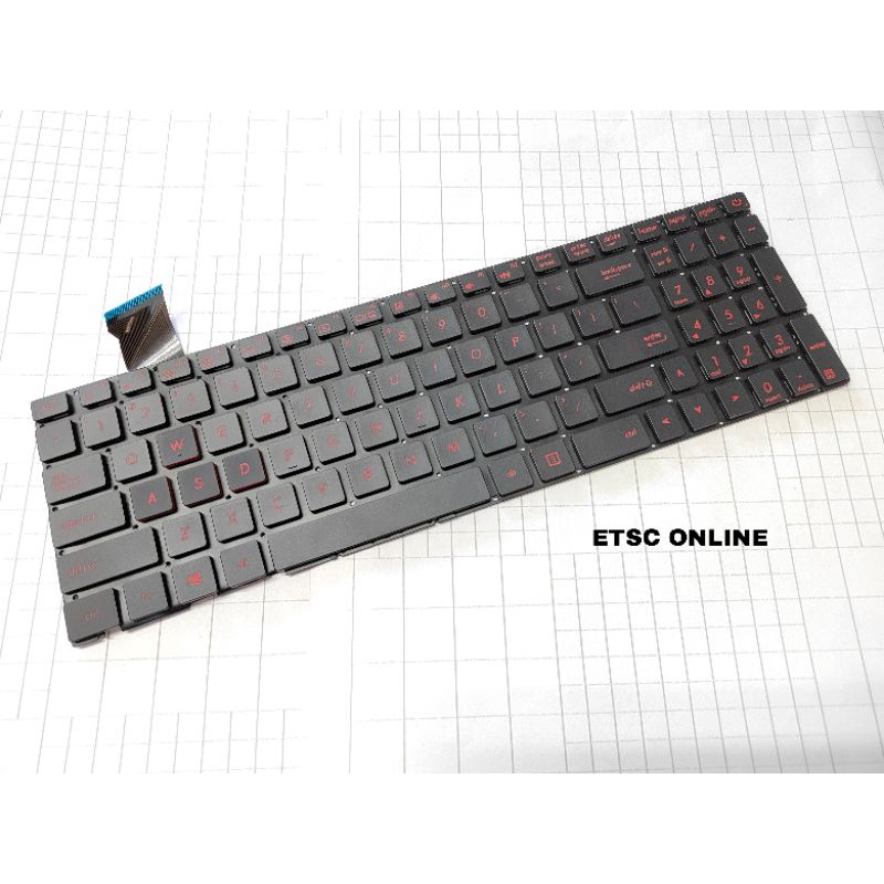 คีย์บอร์ด Asus ROG GL552 GL552JX GL552V GL552V แล็ปท็อปสําหรับเล่นเกมคีย์บอร์ดเรืองแสง