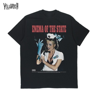 เสื้อยืดผู้ชาย เสื้อยืด โอเวอร์ไซซ์ ลาย Enema Of The State สีดํา | สินค้า Yellbruh S-5XL