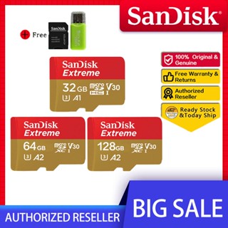 Sandisk EXTREME MICRO SD เมมโมรี่การ์ด / SANDISK 4K เมมโมรี่การ์ด / MICRO-SD 32GB / 64GB / 128GB / 256GB