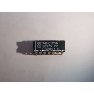 SN74HC125N 74HC125 N ไอซี DIP-14 ขา IC ยี่ห้อ PHILLIPS ฟิลลิป ของแท้ อุปกรณ์ อะไหล่ อิเล็กทรอนิกส์ 74HC125N สั่ง ส่งปั๊บ