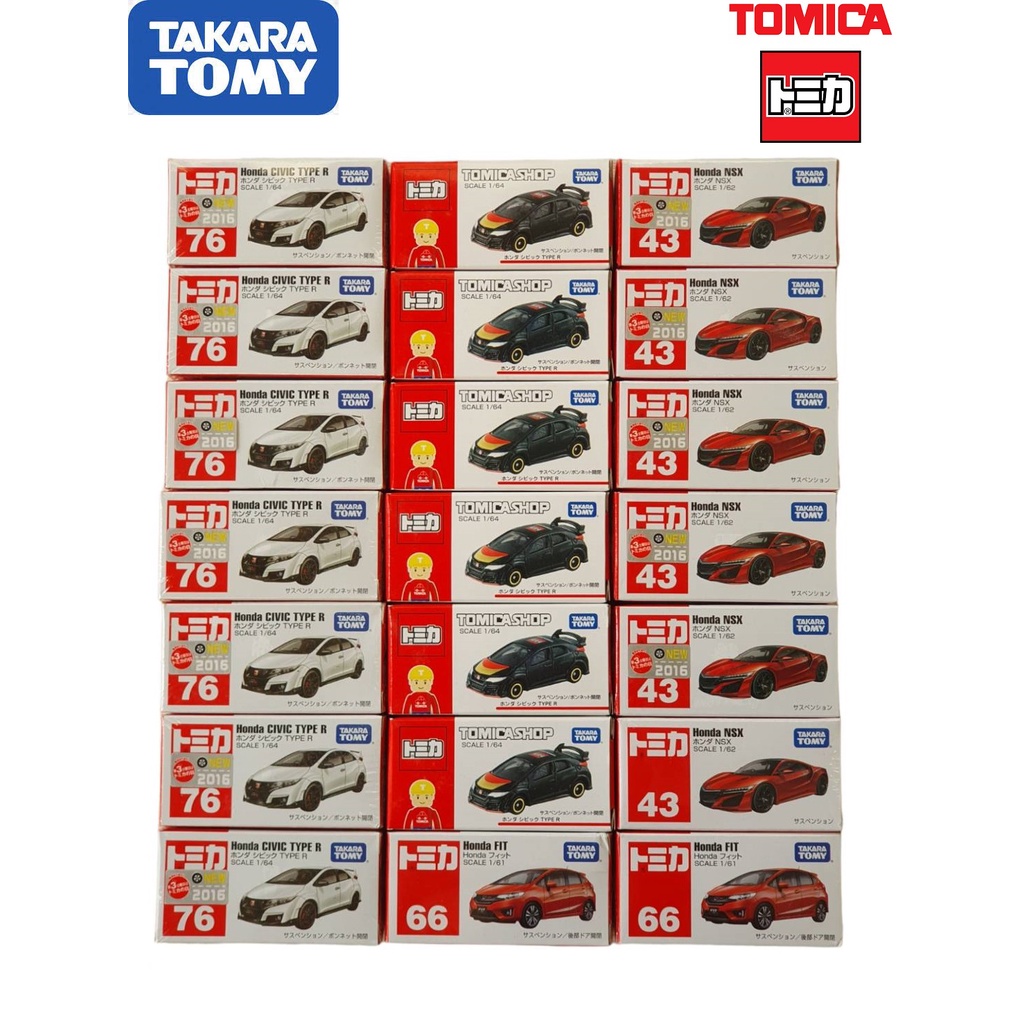 พร้อมส่ง !!  Tomica Honda Civic Type R /Tomica Shop /Honda Nsx /Honda Jazz ของใหม่ในซีล