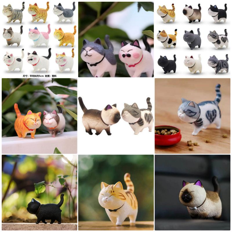 (พร้อมส่งในไทย) ตุ๊กตาแต่งสวน แต่งบ้าน ตุ๊กตาปักกระถาง โมเดล แมวไข่อ้วน