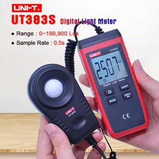 UNI-T  UT383 UT383S UT383BT เครื่องวัดความเข้มแสงดิจิทัล  Digital luxmeter  Light meter  Illuminator Illuminance meter  Photometer Lux/Fc Max/Min