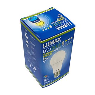 หลอด LED LUMAX  8 วัตต์ DAYLIGHT/COOL WHITE/WARM WHITE  E27