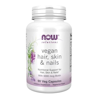 NOW Foods, Solutions, Vegan Hair, Skin &amp; Nails, 90 Veg Capsules