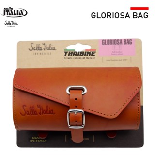 กระเป๋าติดใต้อานจักรยาน SELLA ITALIA GLORIOSA BAG, ทำจากหนังแท้