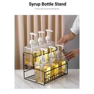 ชั้นวางขวดแก้วกดน้ำเชื่อม 6 ขวด Syrup Rack 6 Bottle 2 ชั้น