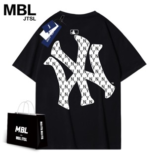 Mbl เสื้อยืด แขนสั้น ผู้ชายและผู้หญิง คู่รัก แบรนด์ไฮสตรีท พิมพ์ลาย ฤดูร้อน ใหม่ เสื้อบอดี้สูท ผ้าฝ้าย