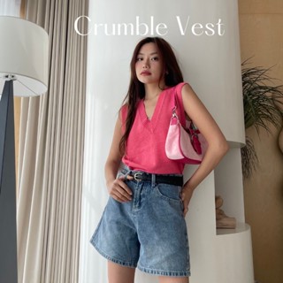 Crumble Vest by Sistersfabric เสื้อไหมพรมแขนกุดคอวี ใส่แล้วไม่ร้อน