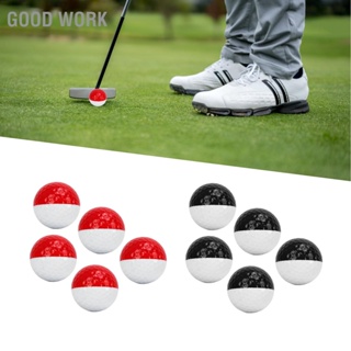 Good Work 5pcs Golf Sports Training Balls 2 Color Putting Practice Ball Set Double Layer Gift for Home Hotel