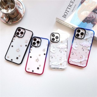 Casetify 【ก้อนเมฆดวงจันทร์ ดวงดาว】เคสโทรศัพท์มือถือ อะคริลิค TPU พลาสติก ไล่โทนสี กันกระแทก สําหรับ iPhone 14 plus 14 pro Max 13 12 pro Max 11