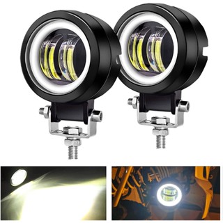 12V-80V Waterproof Round Angel Eyes LED light Portable Spotlights Motorcycle Offroad Truck Electric Scooter Car Boat Wor