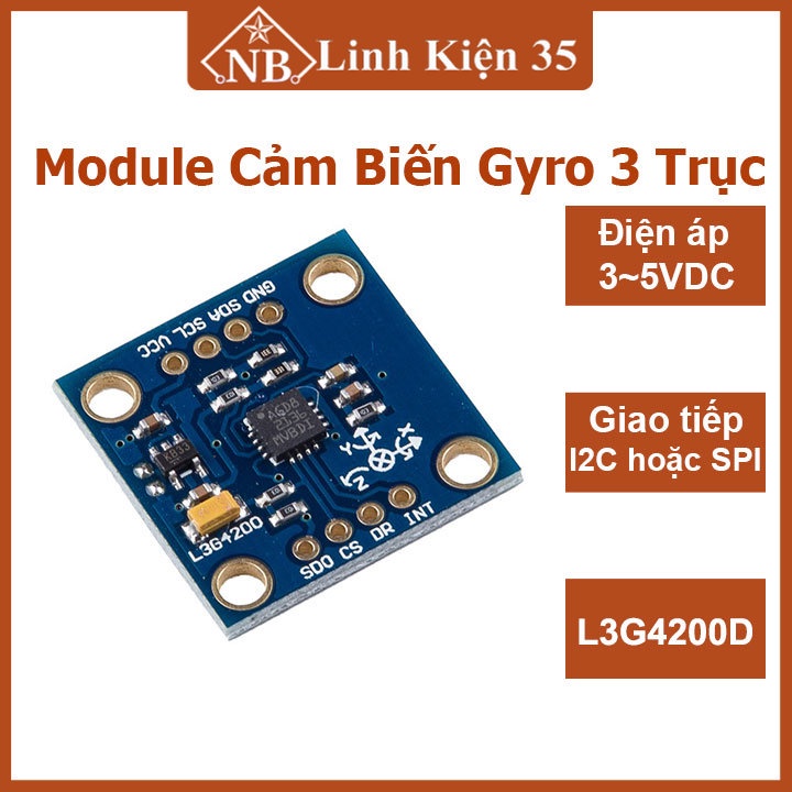 โมดูลเซ็นเซอร์ไจโร 3 แกนคุณภาพดี L3G4200D I2C/SPI