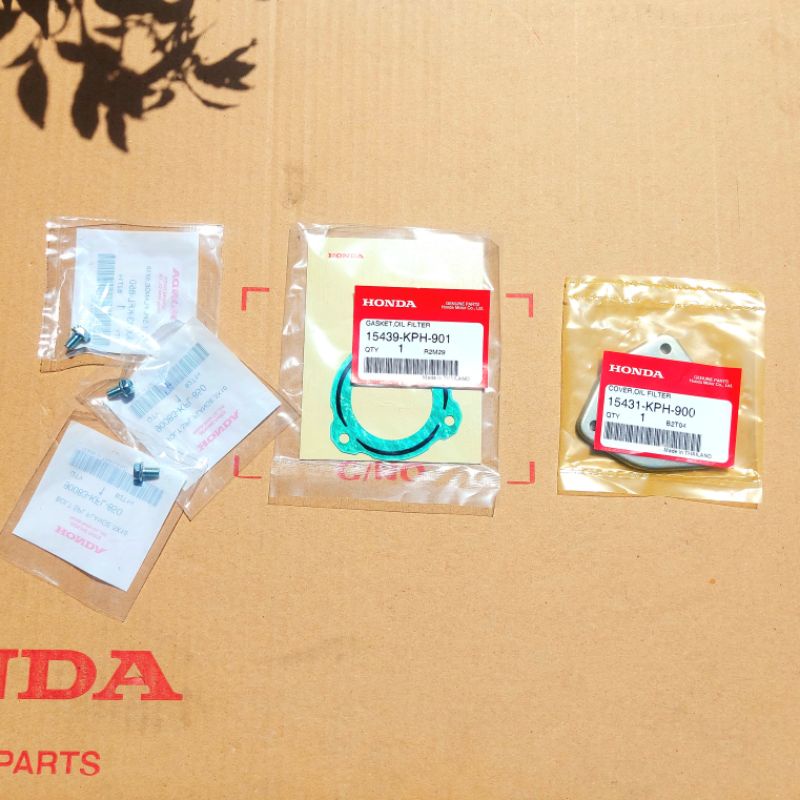 ฝาครอบกรองน้ำมันเครื่อง,ปะเก็น Honda Wave125,Dream125  15431-KPH-900,15439-KPH-900  สินค้าแท้เบิกศูน