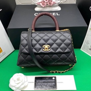 🔥ผ่อนได้🔥Chanel Coco [ หูจับน้ำตาล ] Size 23 cm งาน Hiend 1:1 อุปกรณ์ : Full Box Set