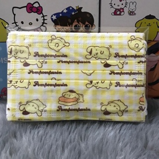 แมสเด็ก ลาย Pompompurin_ปอมปอมปูริน หนา 3 ชั้น จำนวน 10 ชิ้น/แพค