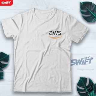 [COD]เสื้อยืด พิมพ์ลาย Aws Amazon DISTRO สําหรับพัฒนาการS-5XL