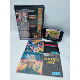 ตลับเกมรวม Sega Megadrive 3 เกมไม่ซ้ำ 1. Shinobi 2.Street of Rage 3. Golden AXE