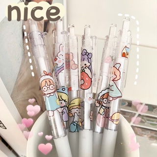 ปากกาเครื่องเขียน ลายการ์ตูนหมี กันลื่น ขนาด 0.5 มม. สีดํา สําหรับสํานักงาน