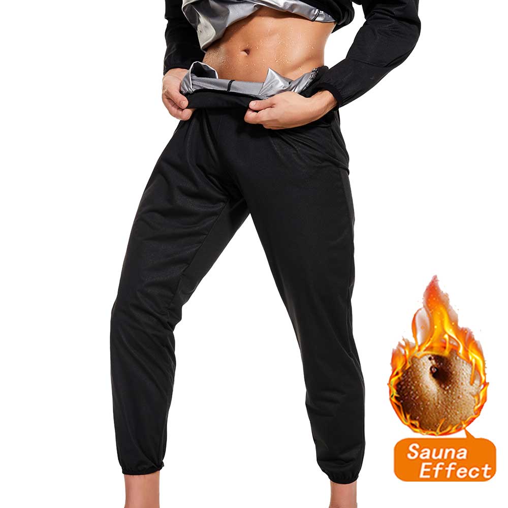 Mans ซาวน่ากางเกงเหงื่อซาวน่ากีฬาเอวสูง Legging แบน Bellys ซาวน่ากางเกง Braces การฝึกอบรมกรีกางเกง Gym Sweating กางเกงโดย LAZAWG