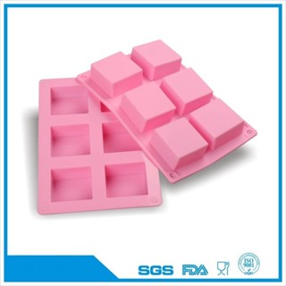 ซิลิโคน รูปทรงสี่เหลี่ยม 6 ช่อง  6 Square Silicone