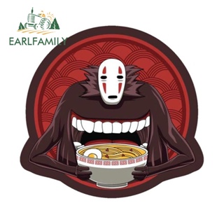 Earlfamily สติกเกอร์ไวนิล ลายการ์ตูนอนิเมะ Spirited Away No Face Man กันน้ํา สําหรับติดตกแต่งรถยนต์ สเก็ตบอร์ด ขนาด 13 ซม. x 12.2 ซม.