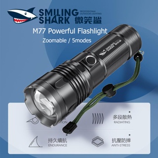 Smilingshark SD8002 ไฟฉาย led, M77 4500lumens, ซูมได้ด้วยไฟ 5 โหมด, กันน้ำสำหรับเดินป่าตั้งแคมป์กลางแจ้งทำงาน