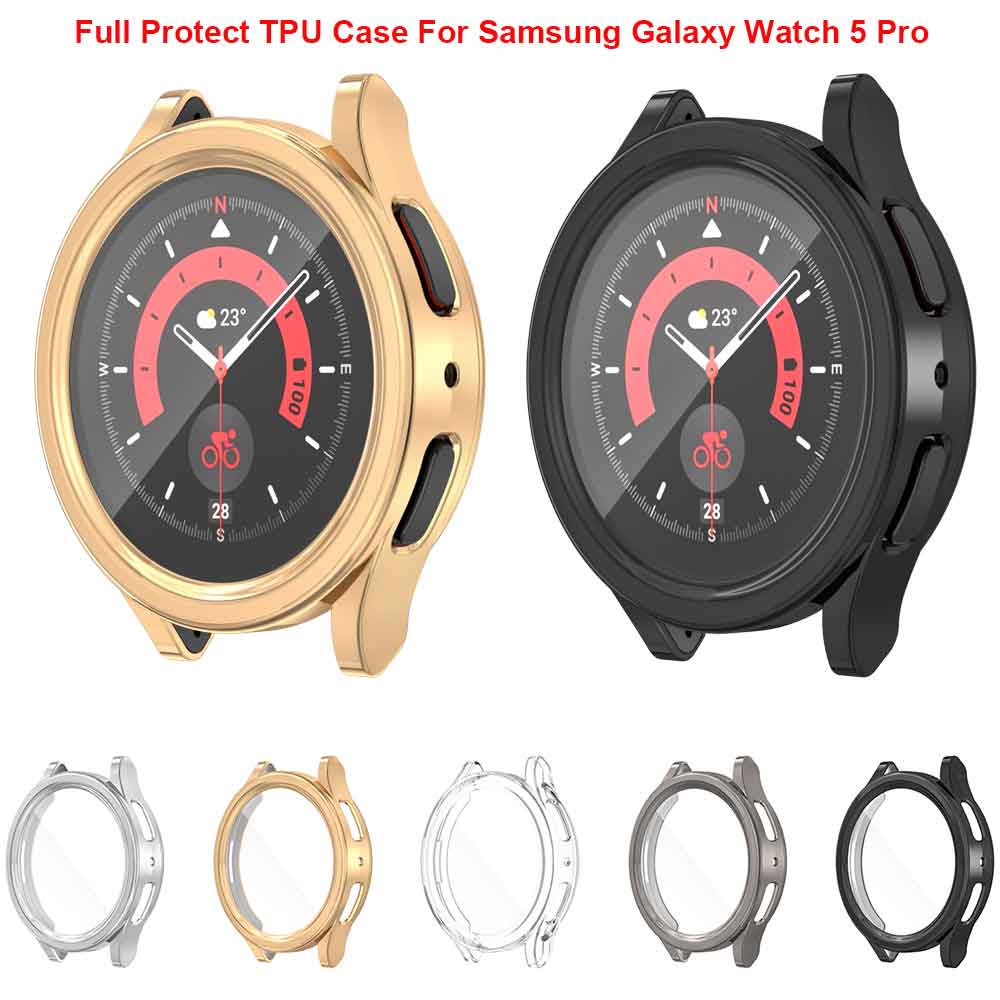 เคสป้องกัน สําหรับ Samsung Galaxy Watch 5 Pro 45 มม. เคสนาฬิกา TPU เคสป้องกันเต็มรูปแบบ อุปกรณ์เสริมสมาร์ทวอทช์